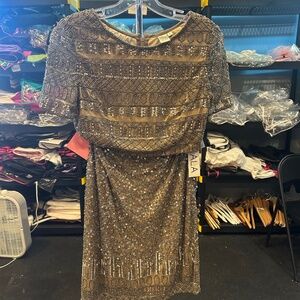 Scala 25418 Size 6 Two Piece Beaded Mini Dress